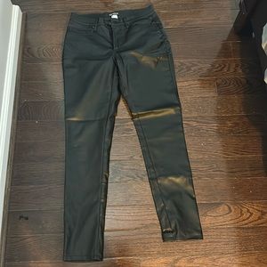 Black jeans pleather